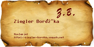 Ziegler Boróka névjegykártya